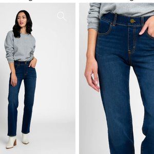 Betabrand Signature Mid-Rise Denim Jeans | Straight Small
